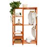 Estante Armário Multiuso Closet com Prateleira e Cabideiro em Madeira Arara Resistente - 1