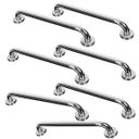 Ver imagem 1 de Barra Alça Apoio 50cm Aço Inox Kit 6 Uni Segurança Idoso Cadeirante Gestante Banheiro Box Suporte An