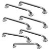 Barra Alça Apoio 50cm Aço Inox Kit 6 Uni Segurança Idoso Cadeirante Gestante Banheiro Box Suporte An - 1