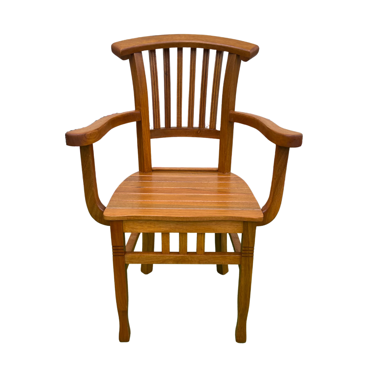 Ver imagem 1 de Cadeira Leque com Braço para Mesa de Jantar em Madeira de Demolição Sudeste Rústico