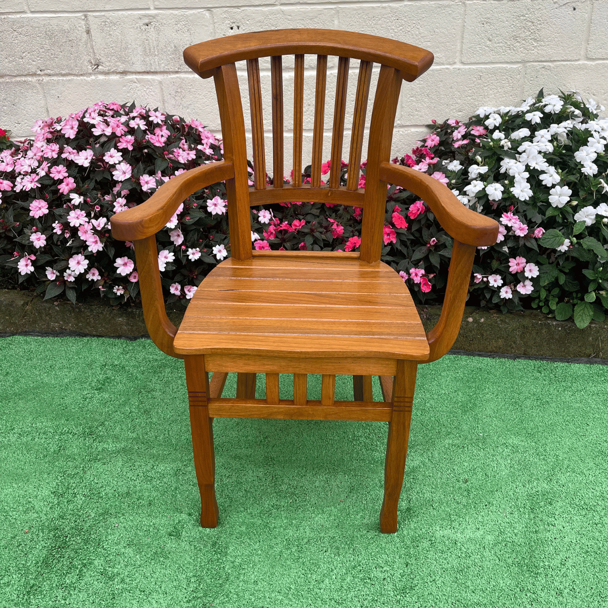 Ver imagem 3 de Cadeira Leque com Braço para Mesa de Jantar em Madeira de Demolição Sudeste Rústico