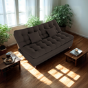 Ver mais imagens de Sofa Cama 2 Lugares 185 Cm Duda Veludo Light B255 Marrom Milani Store