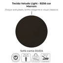 Ver imagem 5 de Sofa Cama 2 Lugares 185 Cm Duda Veludo Light B255 Marrom Milani Store