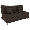 Ver imagem 1 de Sofa Cama 2 Lugares 185 Cm Duda Veludo Light B255 Marrom Milani Store