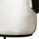 Ver imagem 4 de Poltrona Namoradeira Orgânica 2 Lugares Beatriz Composê Veludo em Corino Preto - Estopar Namoradeira