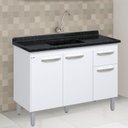 Ver imagem 3 de Balcão de Cozinha 3 Portas e 1 Gaveta 116,2cm Branco