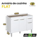 Ver imagem 4 de Balcão de Cozinha 3 Portas e 1 Gaveta 116,2cm Branco