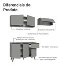 Ver imagem 5 de Armário de Cozinha Compacta 200cm Cinza Nice Madesa 03