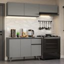 Ver imagem 1 de Armário de Cozinha Compacta 200cm Cinza Nice Madesa 03
