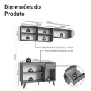Ver imagem 4 de Armário de Cozinha Compacta 200cm Cinza Nice Madesa 03