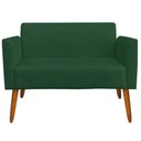 Ver imagem 6 de Poltrona Namoradeira Decorativa Isabella Pés Palito Madeira Suede Verde - Gran Belo