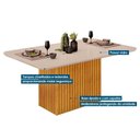Ver imagem 2 de Cozinha Completa Canes Tampo Madeirado C/ Vidro Curvo 170x90cm e 6 Cadeiras Lia Freijo/cinza Urbano