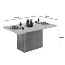 Ver imagem 5 de Cozinha Completa Canes Tampo Madeirado C/ Vidro Curvo 170x90cm e 6 Cadeiras Lia Freijo/cinza Urbano