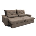 Ver imagem 2 de Sofá Reclinável 3 Lugares 230 cm Nebraska Marrom Platinum Tabaco