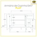 Ver imagem 2 de Balcão de Cozinha 3 Portas e 1 Gaveta 116,2cm Branco/Preto