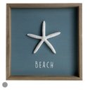 Ver imagem 1 de Quadro Decorativo Poliresina Estrela do Mar 25cm Azul/branco Florarte Flor Arte