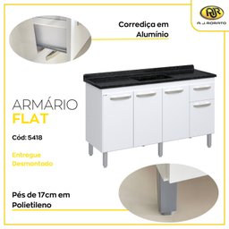 Balcão de Cozinha 3 Portas e 1 Gaveta 143 cm   - 5