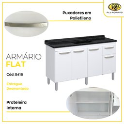 Balcão de Cozinha 3 Portas e 1 Gaveta 143 cm   - 6