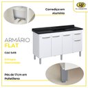 Ver imagem 5 de Balcão de Cozinha 3 Portas e 1 Gaveta 143 cm Branco