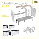 Ver imagem 7 de Balcão de Cozinha 3 Portas e 1 Gaveta 143 cm Branco