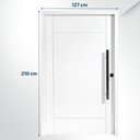 Ver imagem 2 de Kit Porta Pivotante Maciça de Eucalipto 214x127x14cm PM95 Clean  Cruzeiro Portas