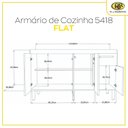 Ver imagem 2 de Balcão de Cozinha 3 Portas e 1 Gaveta 143cm Branco/Preto