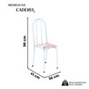 Ver imagem 3 de Kit 6 Cadeiras Tubular 96x36x41 cm Iris B Branco/Botanic Bege