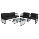 Ver imagem 1 de Conjunto 4 Peças em Aço Carbono e Fibra Sintética Córdova Preto Preto