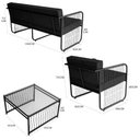 Ver imagem 6 de Conjunto 4 Peças em Aço Carbono e Fibra Sintética Córdova Preto Preto