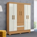 Ver imagem 1 de Guarda Roupa Casal 150cm 6 Portas Raely Atacama/off A15 - Mpozenato