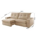 Ver imagem 6 de Sofá Athenas Linho 02 Módulos 100 Cm B25cm Meu Sofá Online A226 Linho Bege