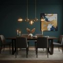 Ver imagem 3 de Pendente Jabuticaba 90cm 5 Globos de Vidro Mesa Sala de Jantar