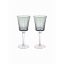 Ver imagem 1 de Conjunto Taça em Vidro para Vinho Âmbar Lapidada
