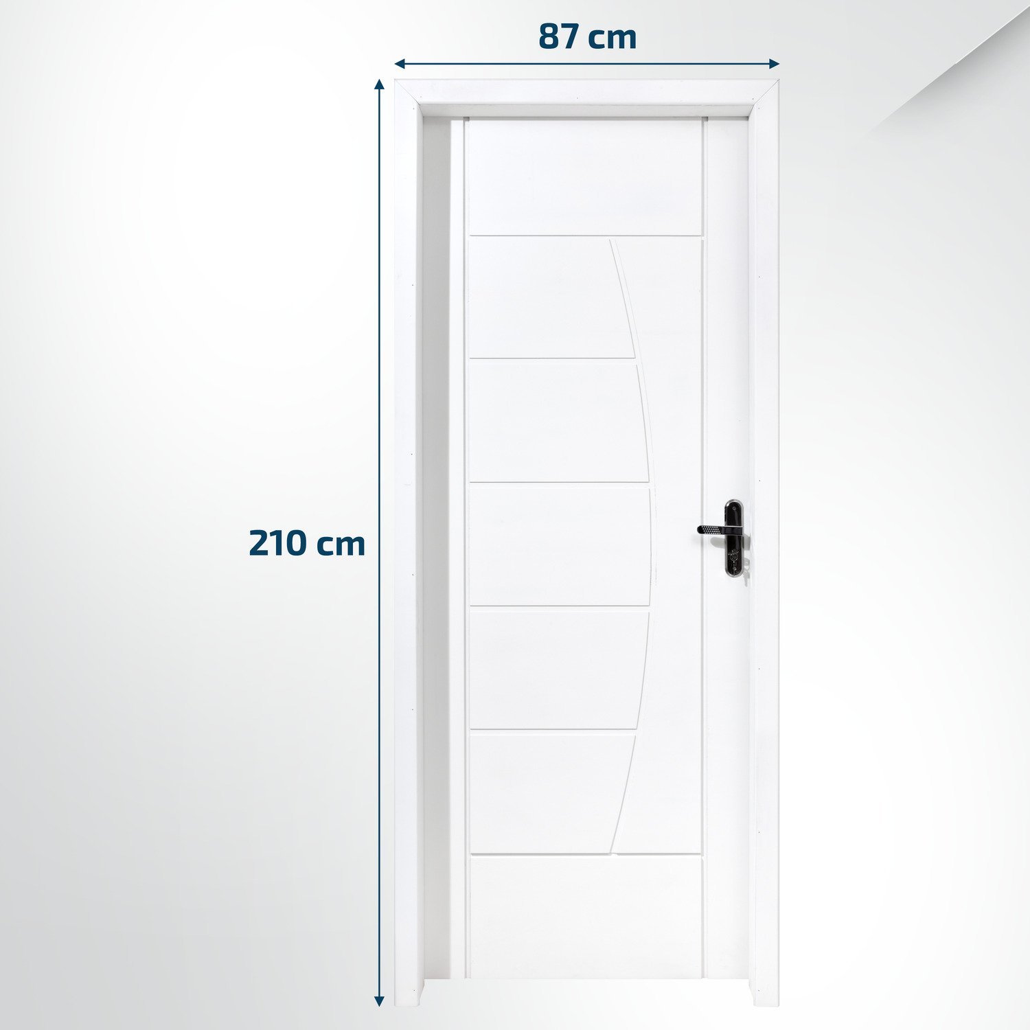 Kit Porta Pronta Maciça 214x87cm Eucalipto Esquerda Pm78 Solar Cruzeiro Portas - 2