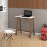 Mesa Estudo Home Office Madeira Pés Sofisticado Branco - 2