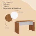 Ver mais imagens de Conjunto para Escritório 4 Pessoas Kit 4 Mesas Operacionais 1250 com Gavetas Marrom/Freijó/Branco Artany