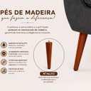Ver imagem 7 de Kit Decorativo Namoradeira + 2 Poltronas + 1 Puff Estofado Cinza