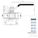 Ver imagem 2 de Válvula Esfera Macho X Fêmea 3/8 Alavanca Ivm Italy