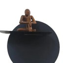 Ver imagem 2 de Prateleira Decorativa Redonda PO 30 cm MDF e Metal