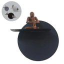Ver imagem 1 de Prateleira Decorativa Redonda PO 30 cm MDF e Metal