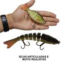 Ver imagem 2 de Isca Artificial 3 Peixe Pescaria Pesca Alto Realismo Captura Camping Robalo Lambari Rio Mar Lagoa