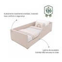 Ver imagem 4 de Cama Infantil Estofada Tecido Boucle Creme Tamanho Solteiro Conforto