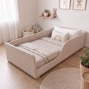 Ver imagem 1 de Cama Infantil Estofada Tecido Boucle Creme Tamanho Solteiro Conforto