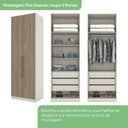 Ver imagem 4 de Guarda Roupa Modulado 3 Pecas Seletto Areia Jequitiba Henn