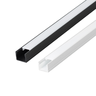Kit 50 Perfil de Led Reforçado Sobrepor 17x14mm Barra 2m para Fita de Led Pasilux:preto - 4
