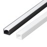 Kit 50 Perfil de Led Reforçado Sobrepor 17x14mm Barra 2m para Fita de Led Pasilux:preto - 3