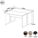 Ver imagem 3 de Mesa Escritório 2 Lugares 1,20m x 1,20m Pé Painel F5 Office Cor:Málaga com Preto