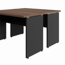 Ver imagem 5 de Mesa Escritório 2 Lugares 1,20m x 1,20m Pé Painel F5 Office Cor:Málaga com Preto