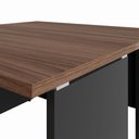 Ver imagem 4 de Mesa Escritório 2 Lugares 1,20m x 1,20m Pé Painel F5 Office Cor:Málaga com Preto