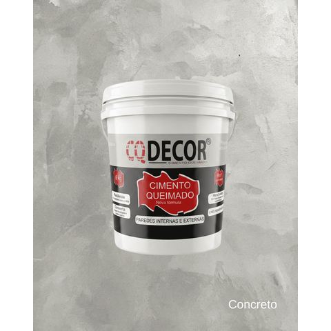 Cimento Queimado Concreto para Parede 6kg - Cq Decor